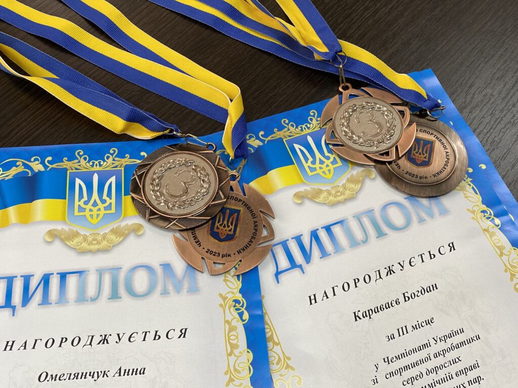 Каменчане заняли третье место на Чемпионате Украины по спортивной акробатике