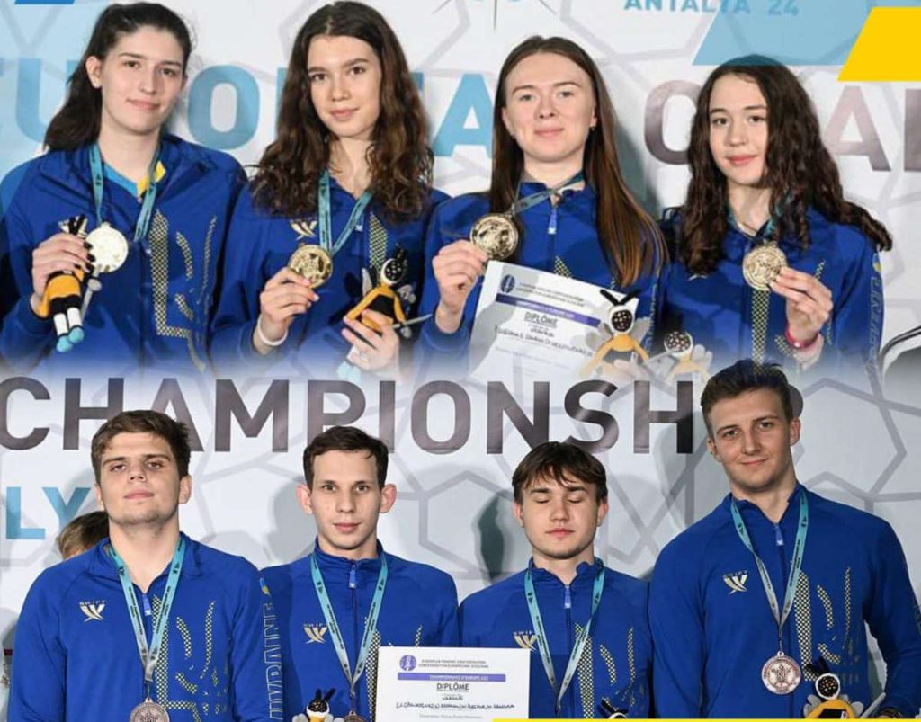 Українські фехтувальники вибороли чотири медалі на чемпіонаті Європи