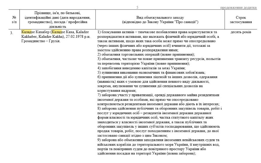 Колишній футболіст київського "Динамо" потрапив під українські санкції