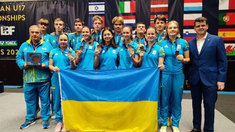Українці стали бронзовими призерами юніорського чемпіонату Європи з бадмінтону