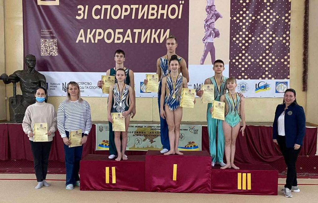 Воспитанники каменской ДЮСШ №1 выступили на чемпионате Украины по спортивной акробатике