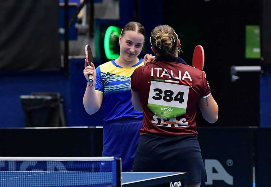 Українка Вероніка Матюніна здобула три медалі чемпіонату Європи з настільного тенісу