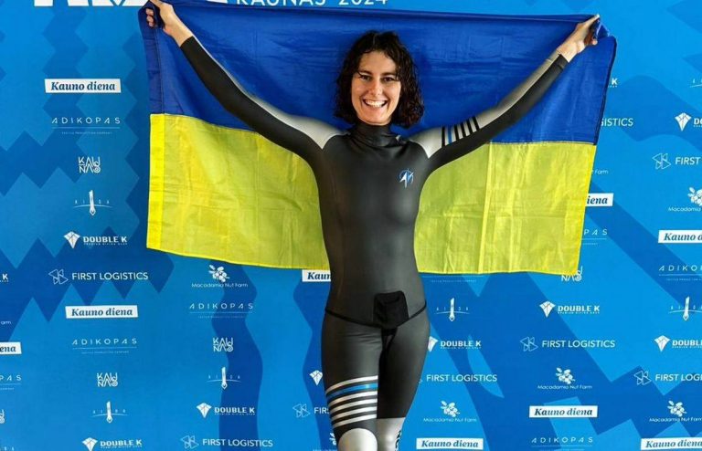 Украинская фридайверка Екатерина Садурская завоевала две медали чемпионата мира в Литве