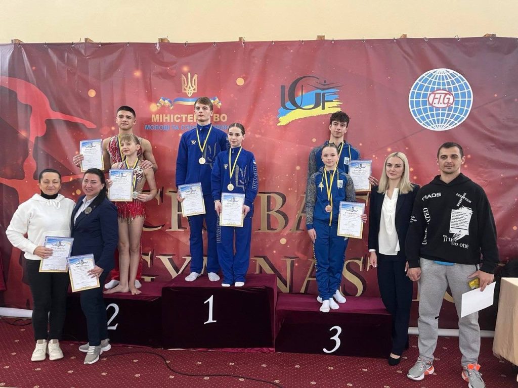 Каменчане стали призерами чемпионата Украины по спортивной акробатике