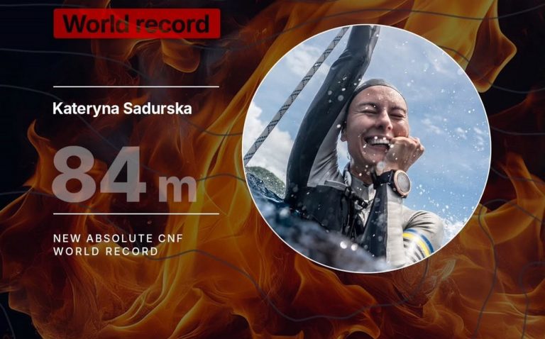 Украинская фридайверка Екатерина Садурская установила второй мировой рекорд