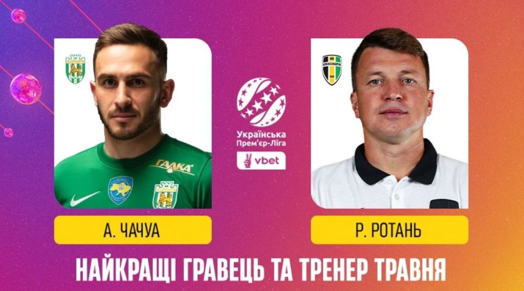 УПЛ назвала найкращих гравця та тренера травня