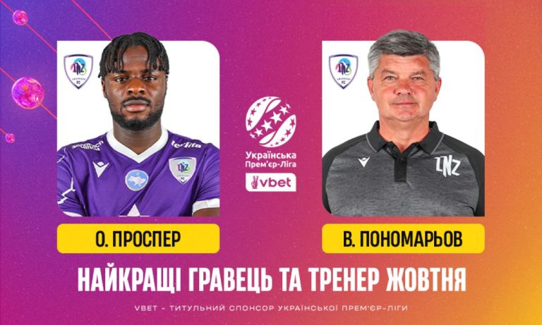 В УПЛ определили лучшего игрока и тренера октября