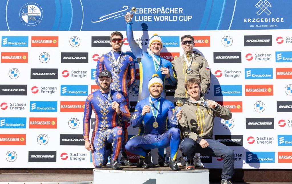 Украинские саночники впервые в истории выиграли общий зачет Кубка Наций
